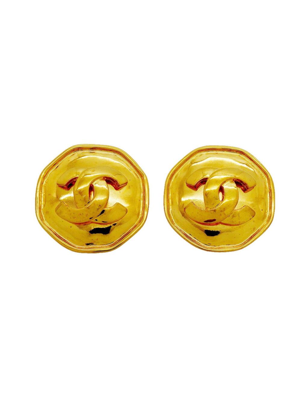 Chanel Cc Logo Clip-On Earrings Metal #357327C70B